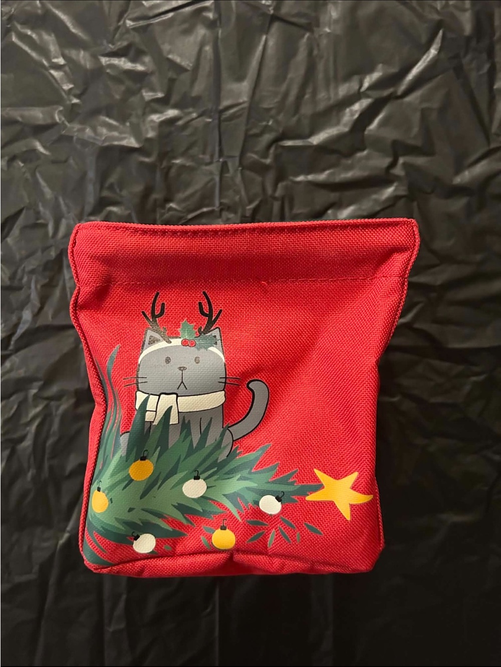 Thirty-One Red Canvas Tote with Green Strap